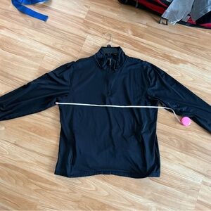 Men's Vintage Izod Cool-FX Series Quarter-Zip Jacket Pullover - Sz L - Black